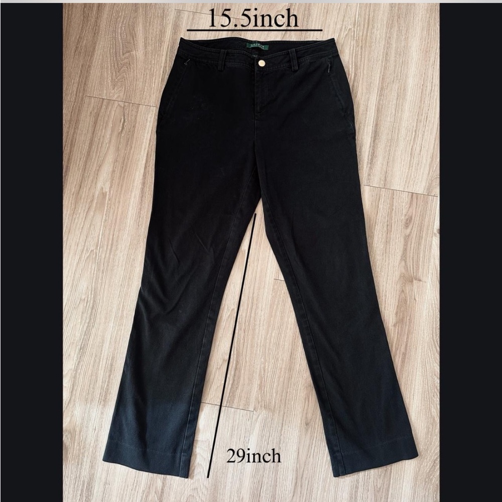 Vintage Ralph Lauren Black Pants/jeans with Gold Button